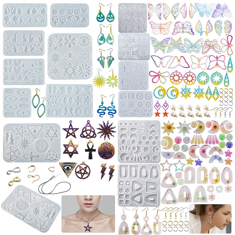 Resin Art Glue - Earring Pendant Silicone Mold Epoxy Resin