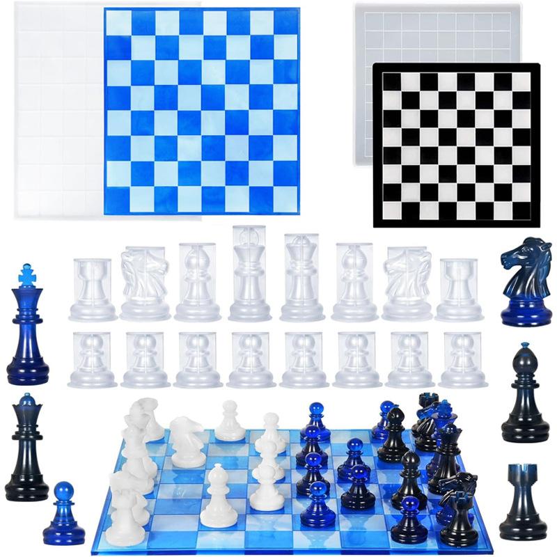 Resin Art Table - Resin Chess Set Mold With Chess