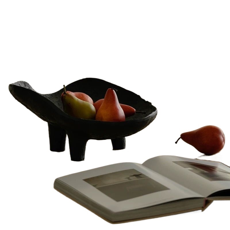 Resin Art Coffee Table - Black Fruit Plate Resin Storage Tray