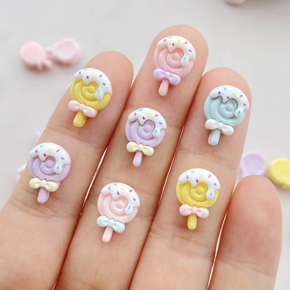 Resin Art Workshop - 30pcs Resin Colorful 3D Mini Lollipop