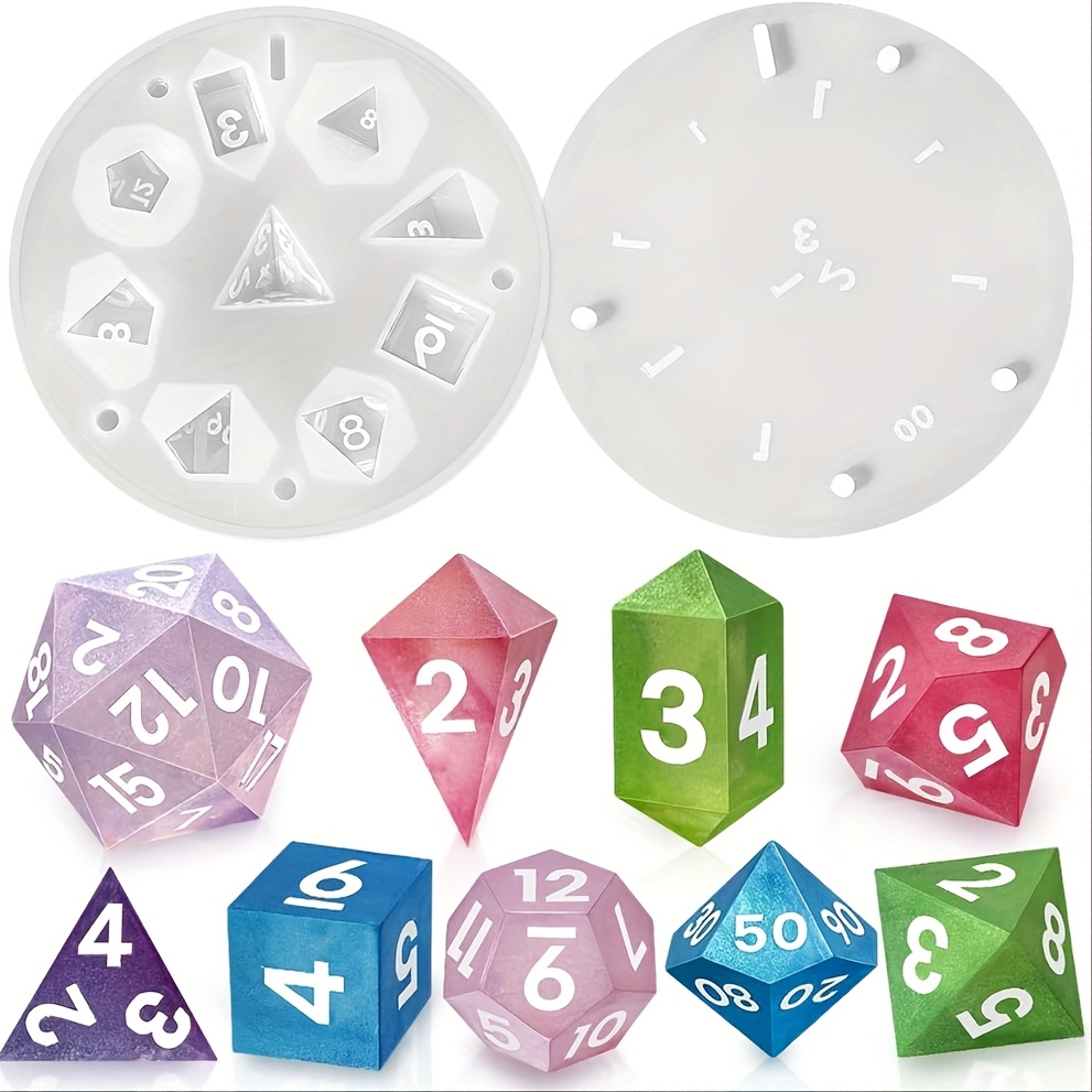 Resin Art Table - 1setsilicone resin die molds ，7-cavity sharp