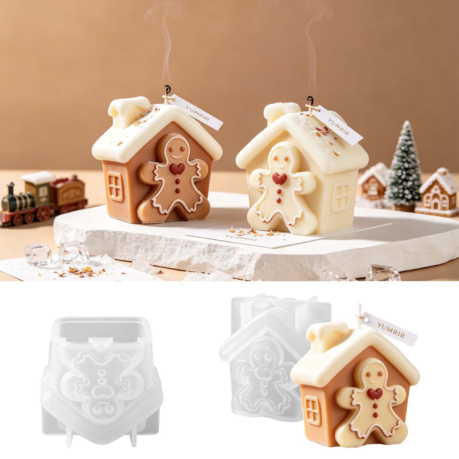 Resin Art Table - Christmas Gingerbread House Silicone Mold Easy