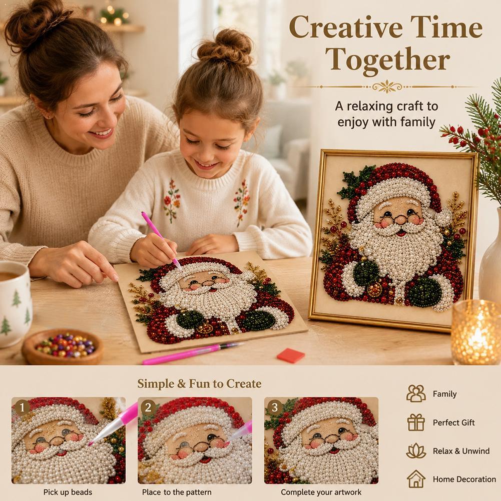 Resin Art Kit - Christmas Santa Claus Pearl Art DIY