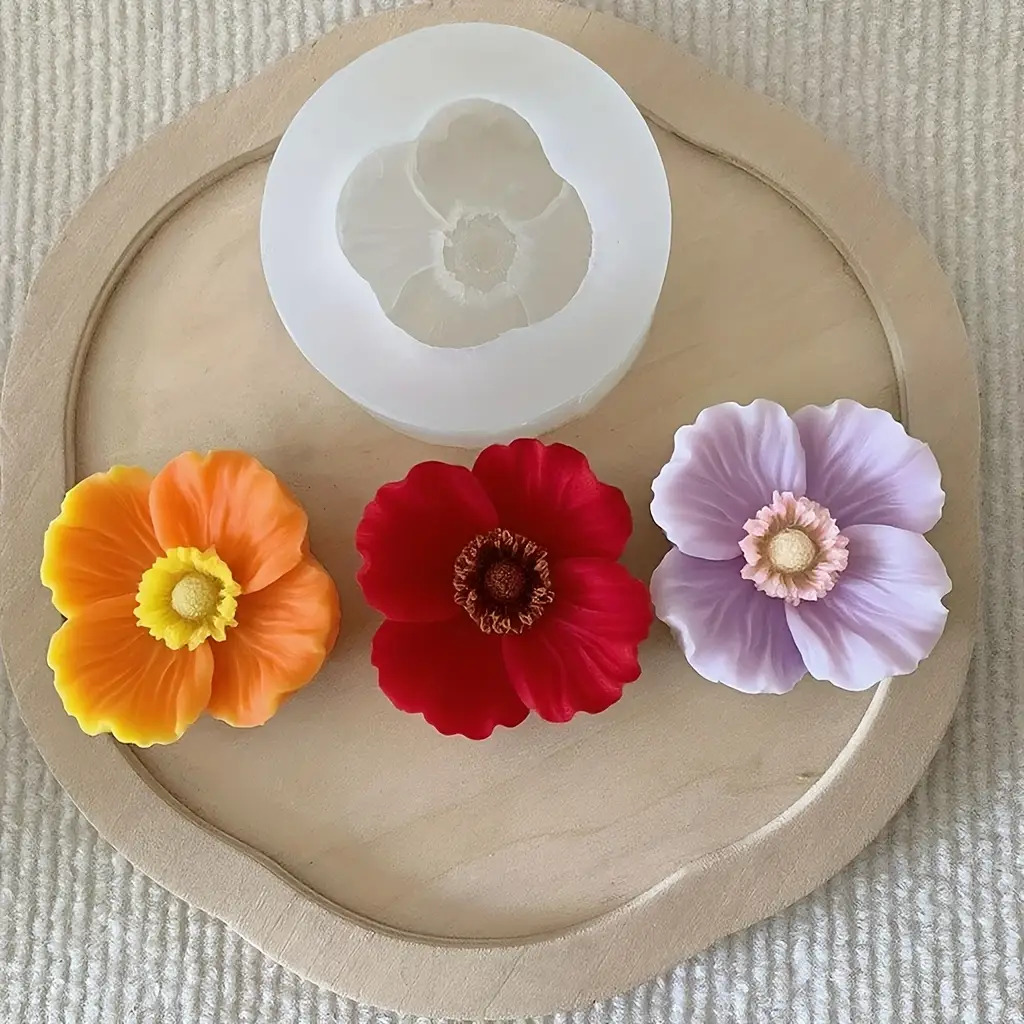 Resin Art Furniture - Flower Silicone Candle Mold, Can Be