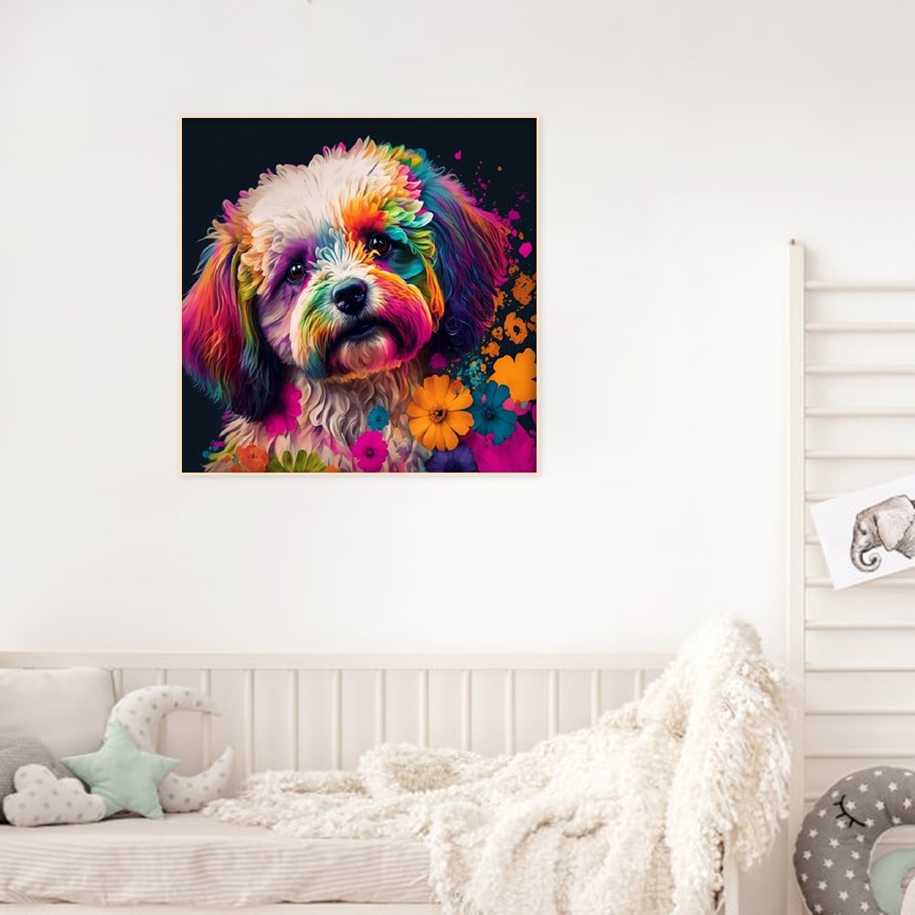 Resin Art Kit - Diamond Painting Family Colorful Cute Dog