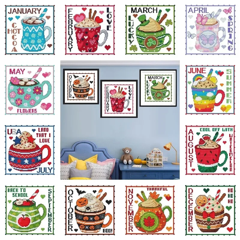 Resin Art Kit For Beginners - Months Dessert Cup 5D Diamond Painting