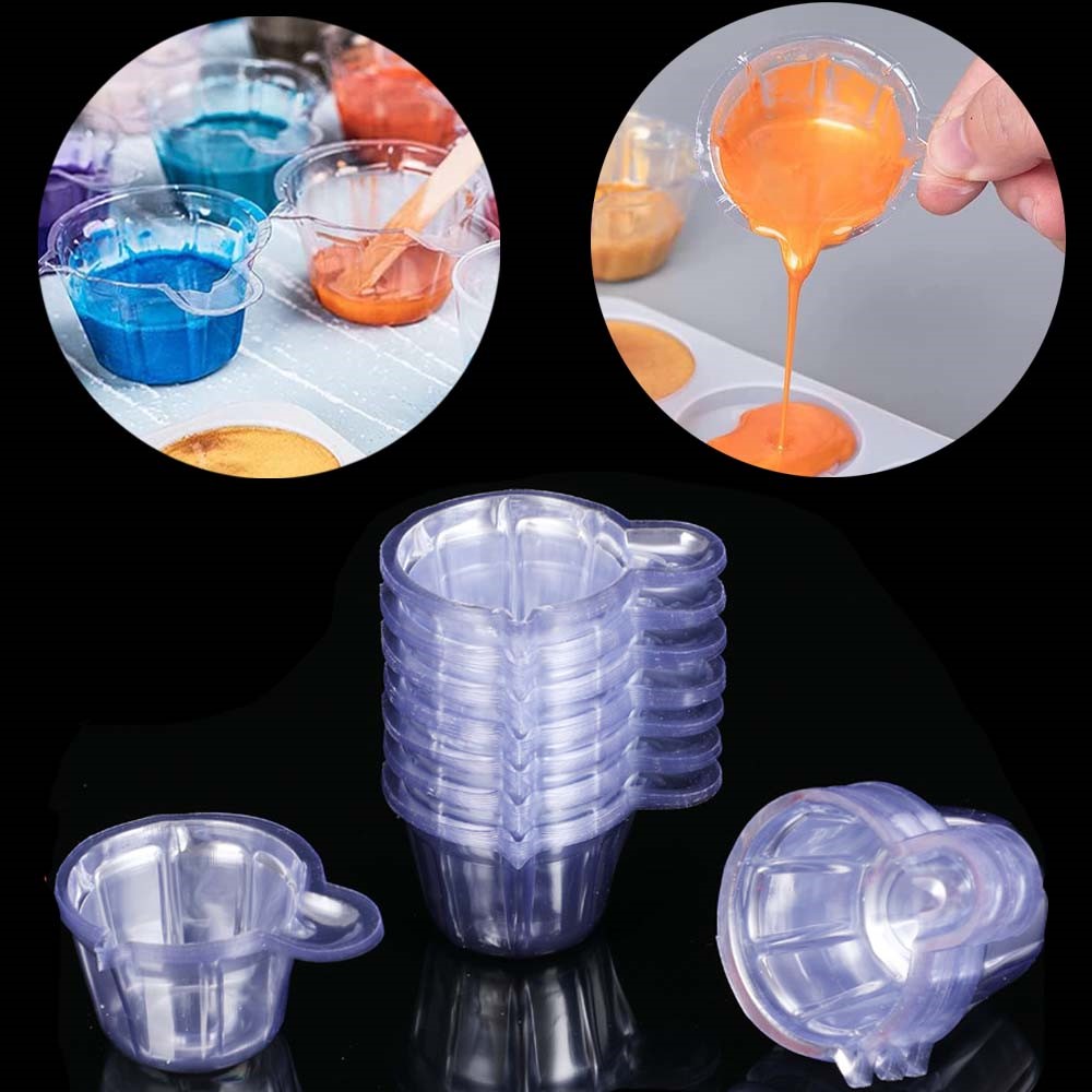 Resin Mixing Cup - 10/20/50/100Pcs 40ML Plastic Disposable Cups Pigment