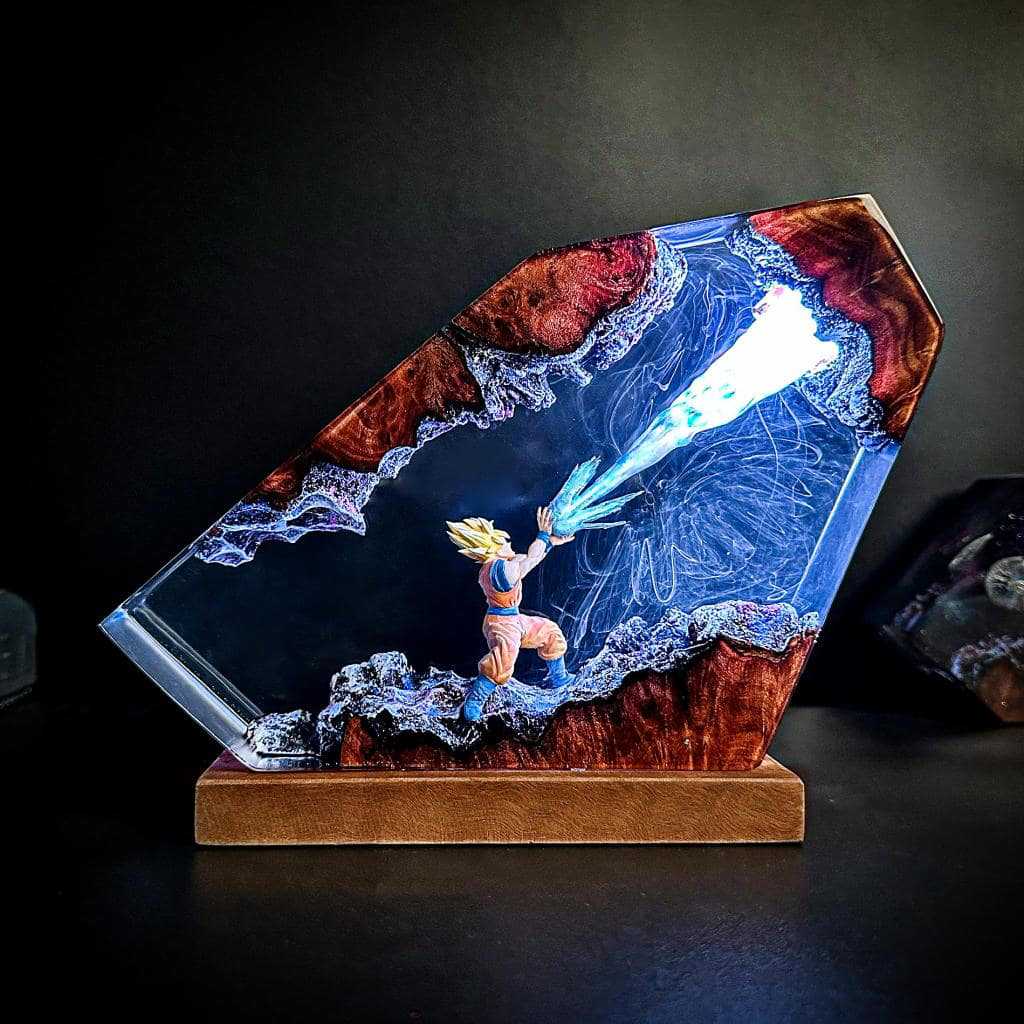 Resin Art Goku - 2026 New Epoxy Resin LED Night