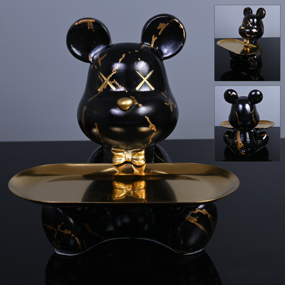 Resin Art Table - Colorful Bear Statues and Sculptures Butler