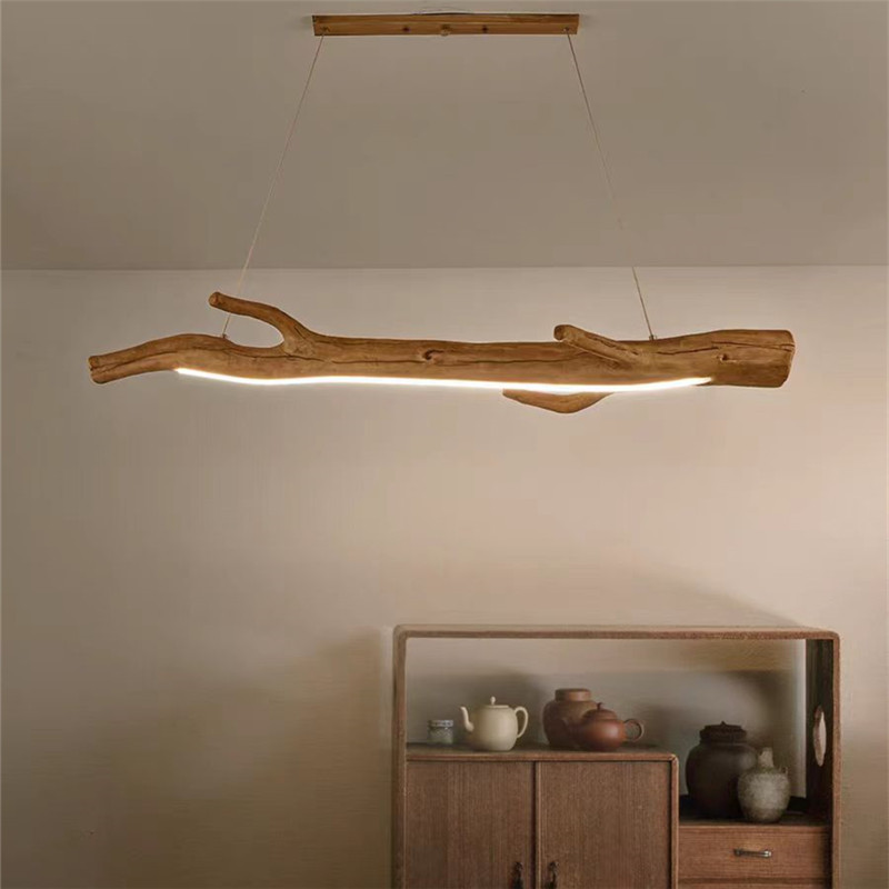 Resin Art Coffee Table - Vintage tree Branch chandelier LED resin