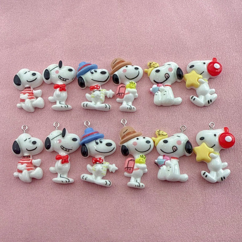 Resin Art Box - 10pcs resin cute little dog pendant,