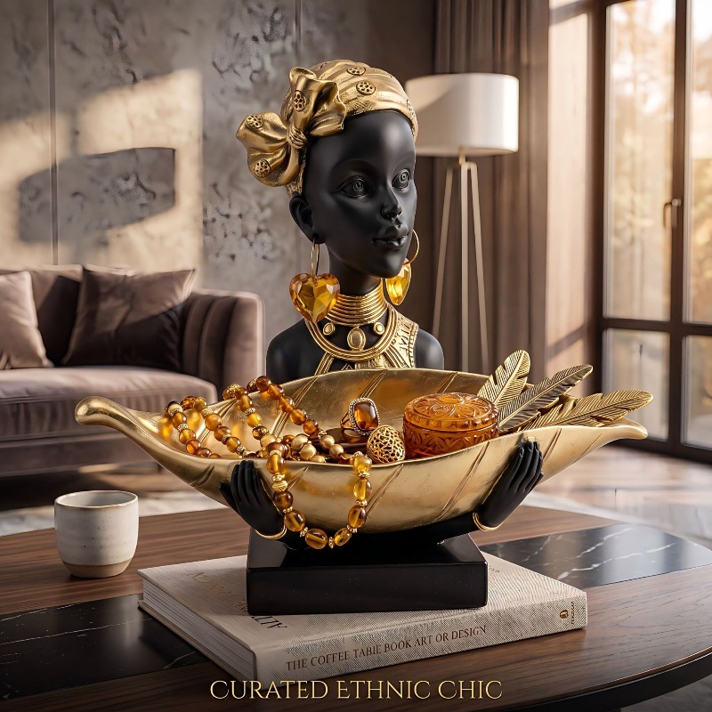 Resin Art Table - Storage of Resin Statues of African