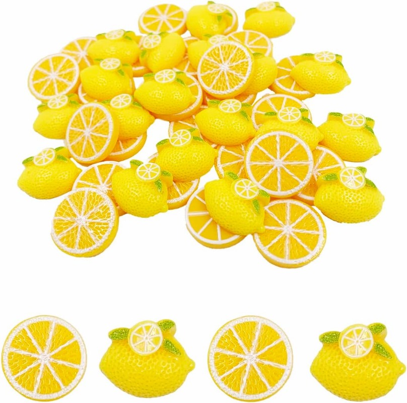 Resin Art Phone Case - 30 Pcs Flatback Beads Resin Fruit