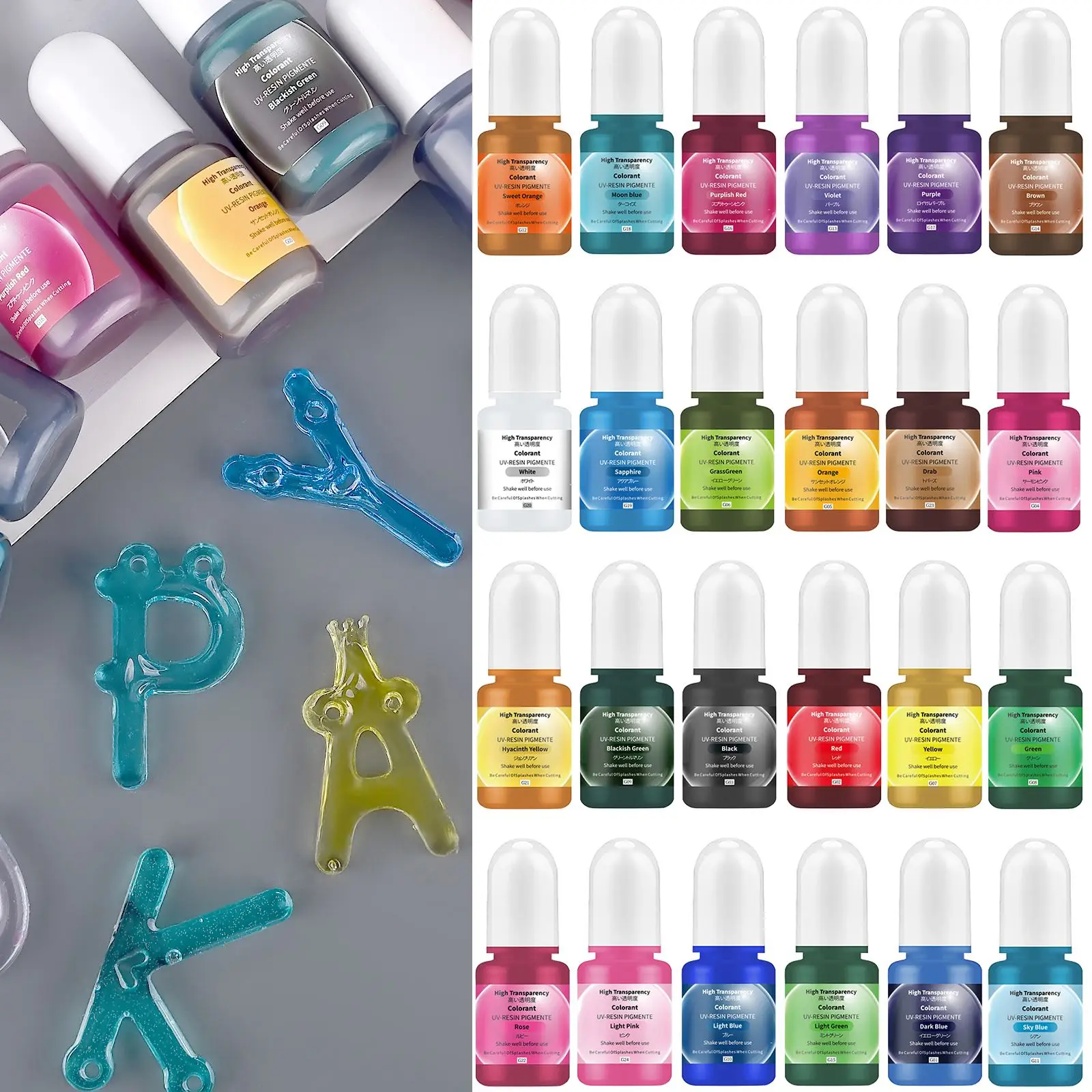 Epoxy Resin Ab - 24Colors 5ml Epoxy Resin Pigment Transparent