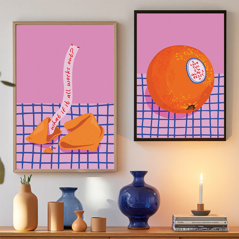Resin Art What Is It - Pink Blue Diamond Poster, What If