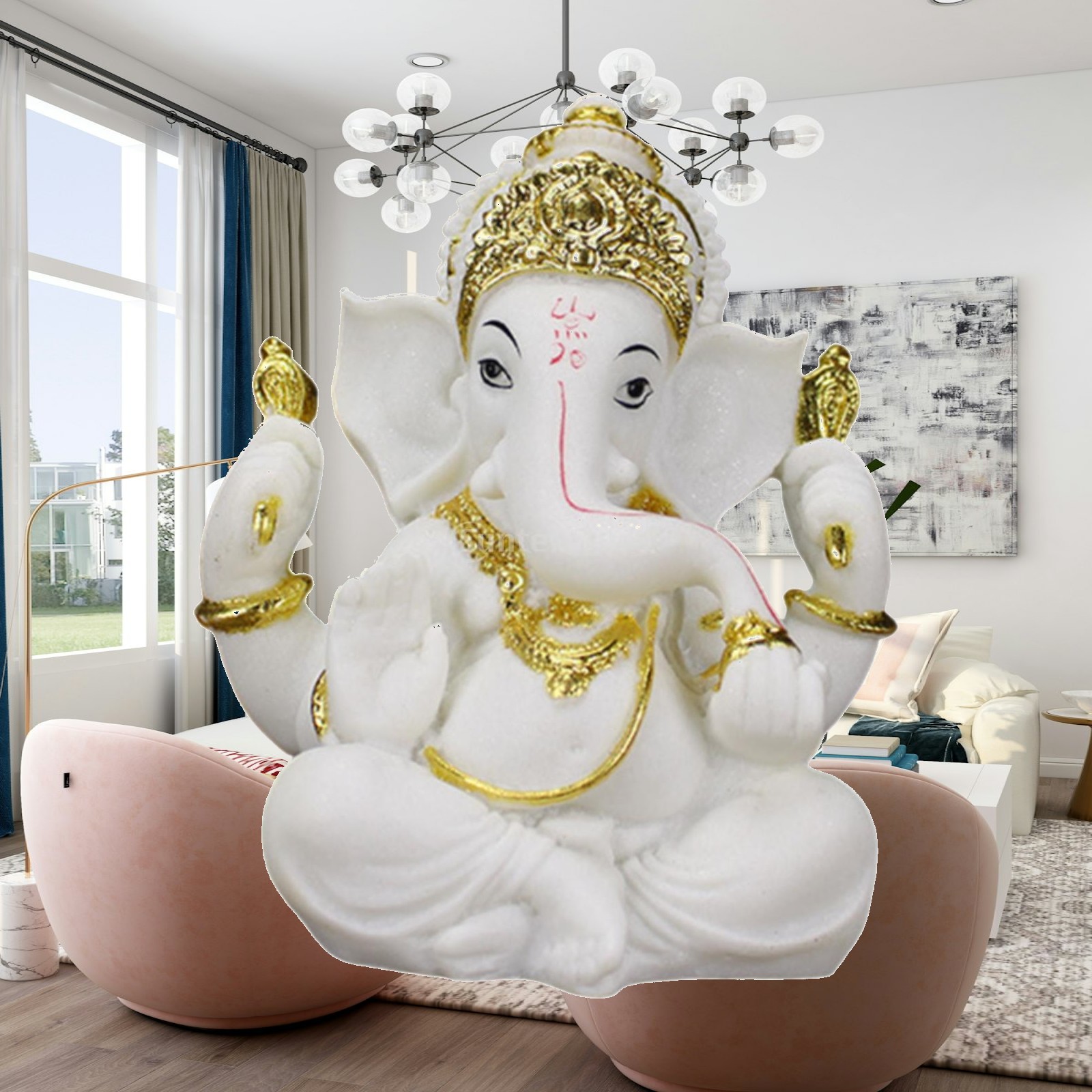 Resin Art Table - Indian Decorative Art Piece Resin Buddha