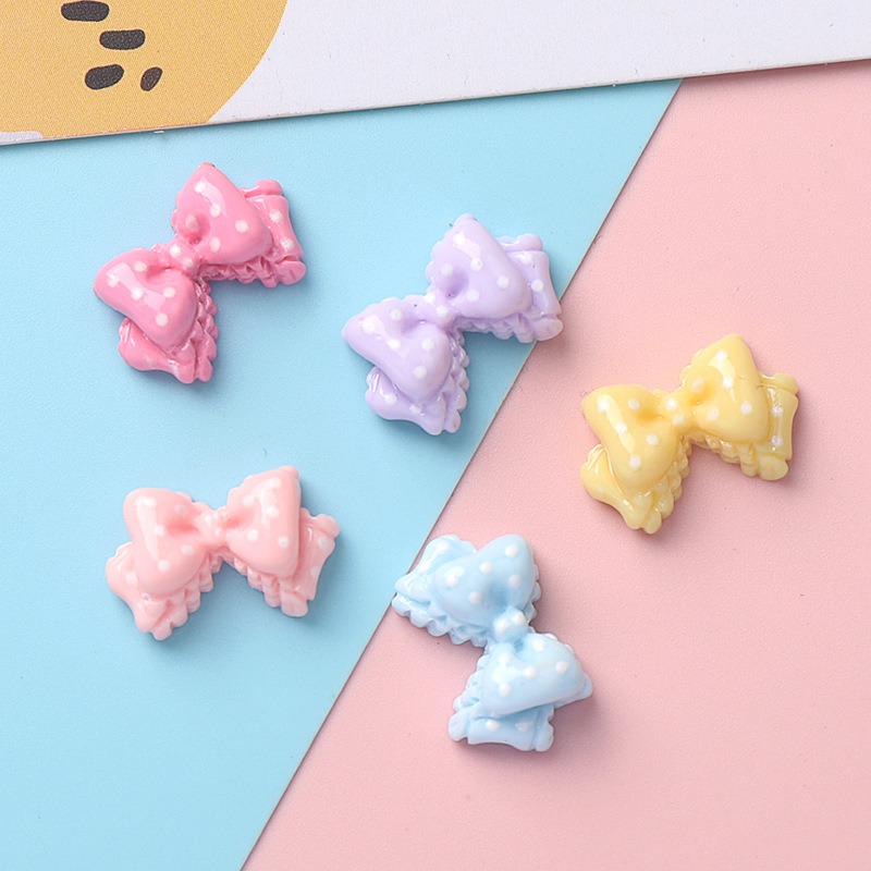 Resin Art Phone Case - 7 Colors Mini Bow Resin Charms