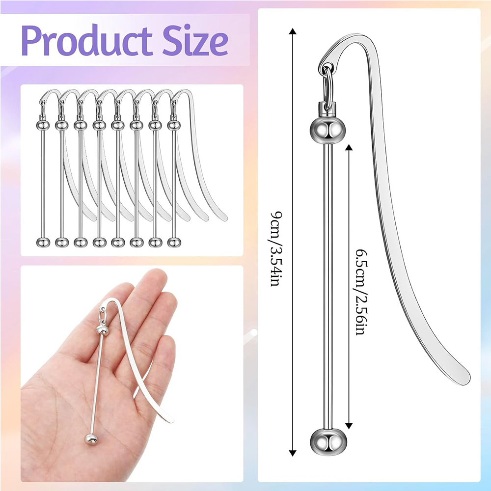 6Pcs Beadable Bookmarks DIY Me - Resin Art Bookmark ulasan dan harga