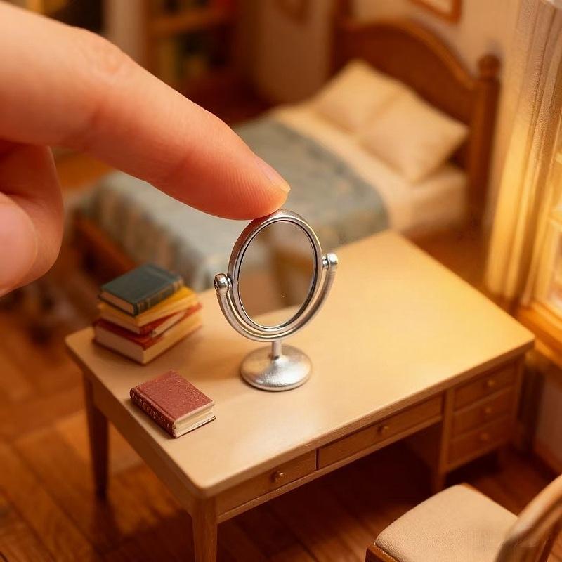 1Pcs Miniature Retro Mirror Dr - Resin Art Furniture ulasan dan harga