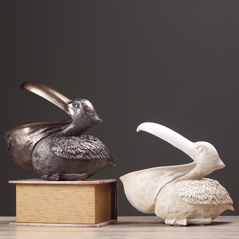 Pelican Bird Ornament Retro Re - Resin Art Table ulasan dan harga