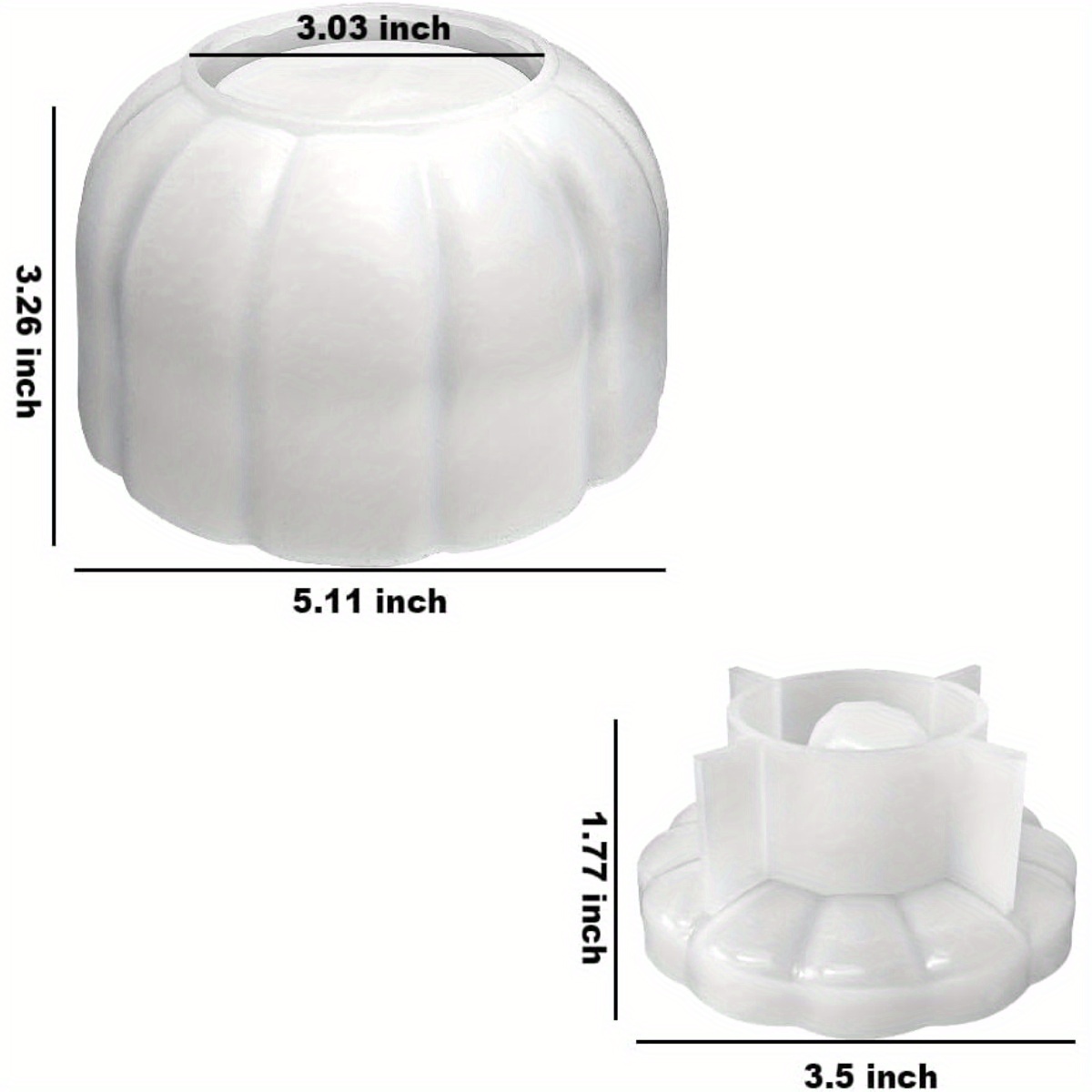 5'' Large Pumpkin Jar Mold, Ha - Resin Art Clay ulasan dan harga