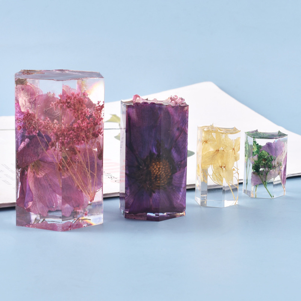 Cylinder Silicone Mold Hexagon - Resin Art Table ulasan dan harga