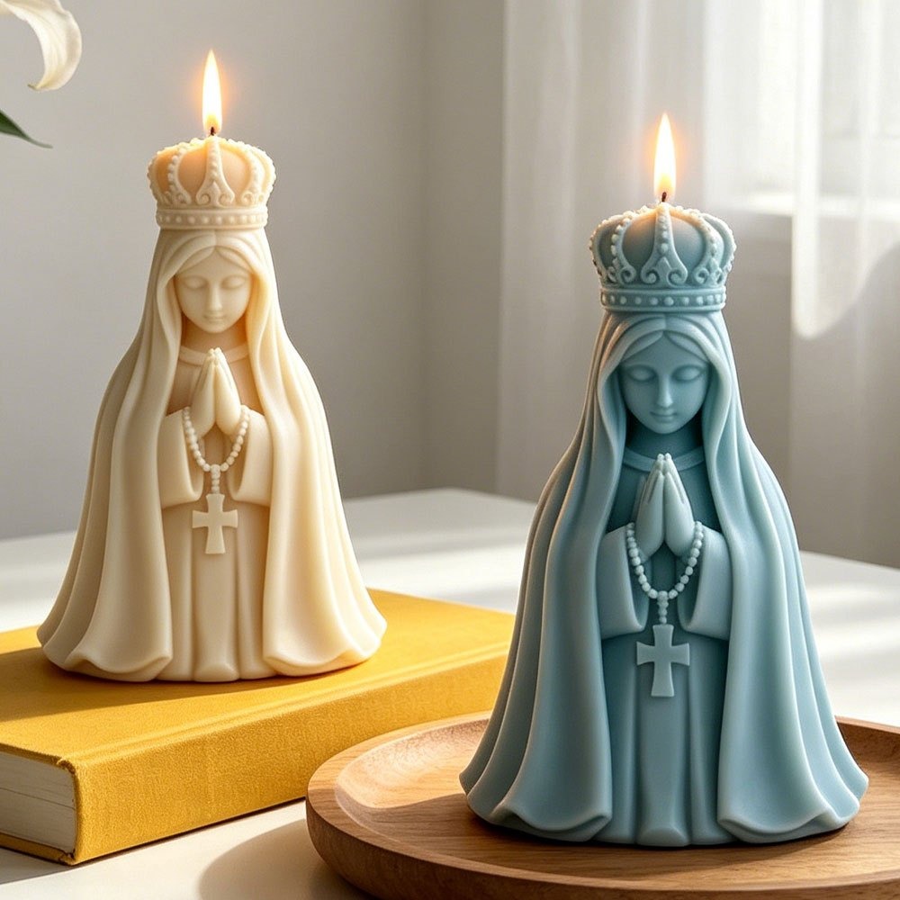 3D Crown Virgin Mary Silicone  - Resin Art Furniture ulasan dan harga