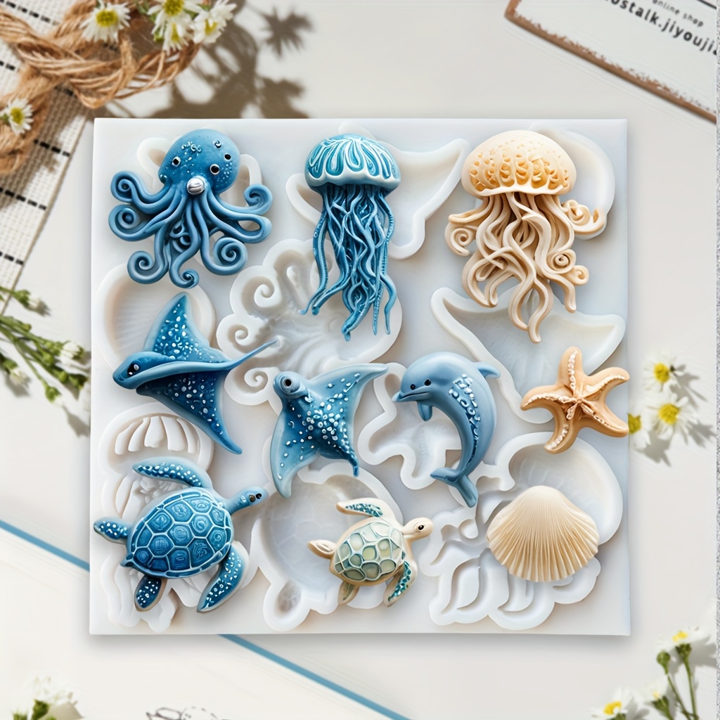 Sea Animal Silicone Mold Octop - Resin Art Clay ulasan dan harga