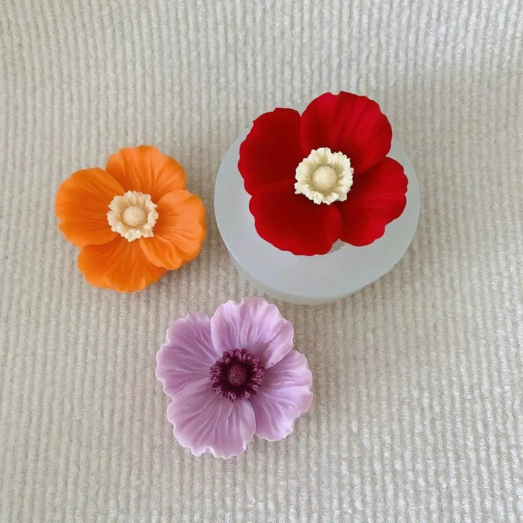 Flower Silicone Candle Mold, C - Resin Art Furniture ulasan dan harga