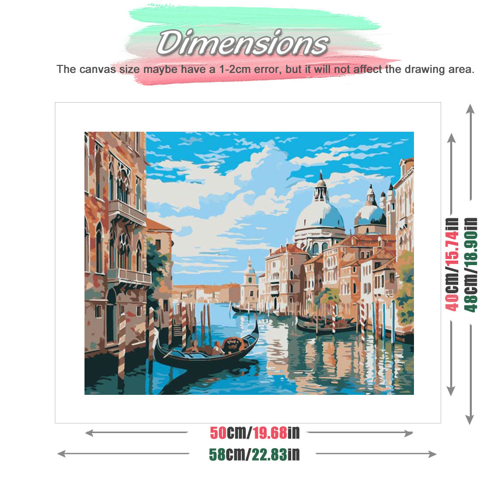 HUACAN Diy Paint By Number Ven - Resin Art On Canvas ulasan dan harga