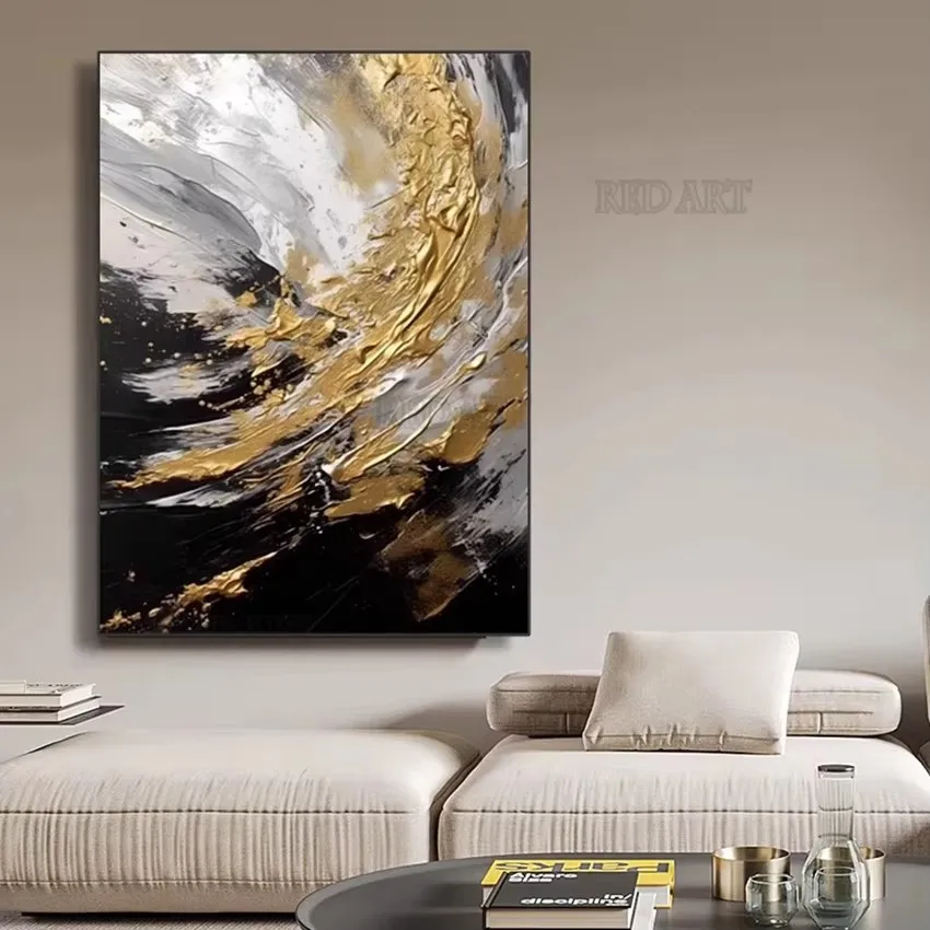 Large Size Contemporary Abstra - Resin Art On Canvas ulasan dan harga
