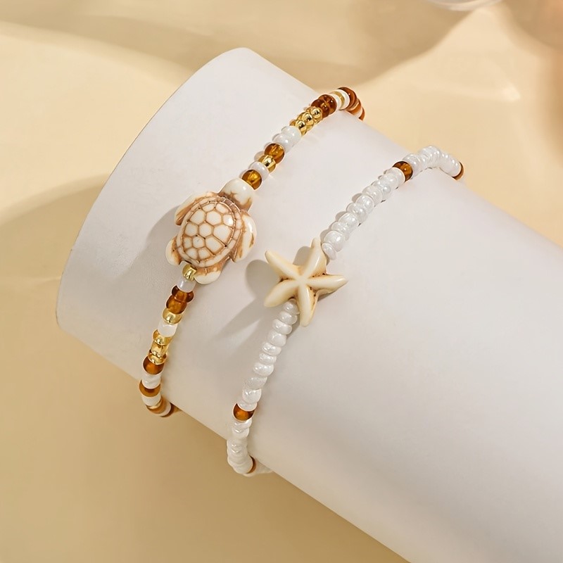 Set of Two Brown Starfish And  - Resin Art Beach Theme ulasan dan harga