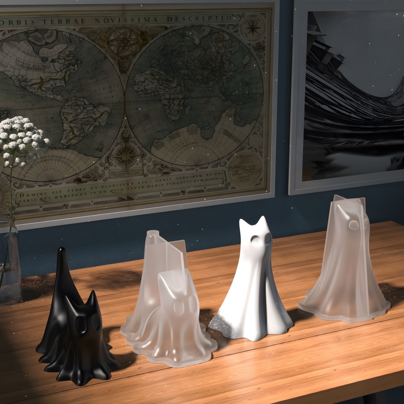 Ghost Cat Halloween Desktop Or - Resin Art Glue ulasan dan harga