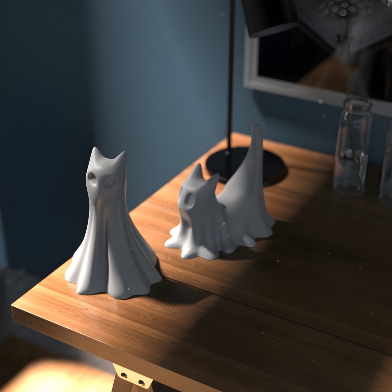 Ghost Cat Halloween Desktop Or - Resin Art Glue ulasan dan harga