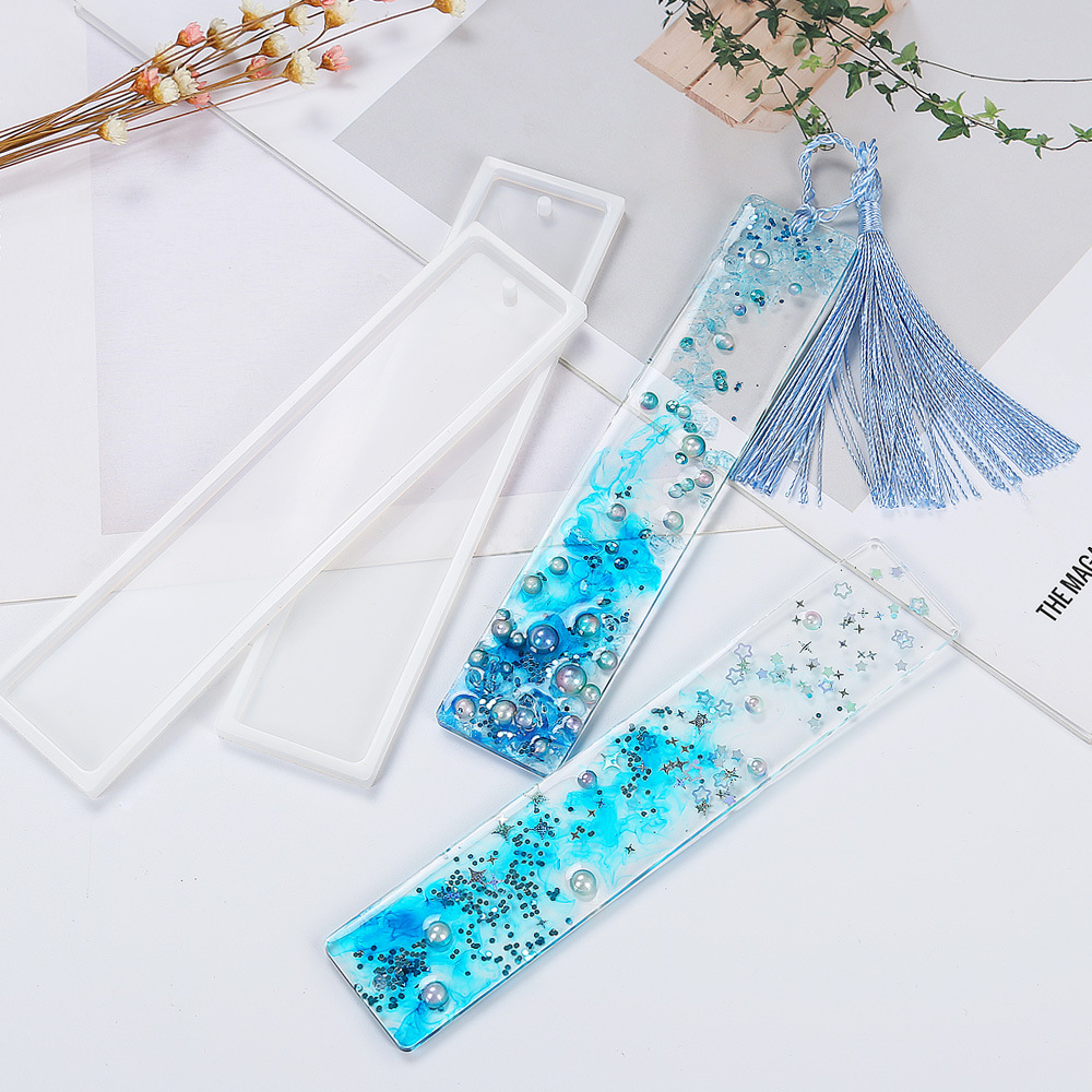 The New 6 Pcs/set Rectangle Si - Resin Art Bookmark ulasan dan harga