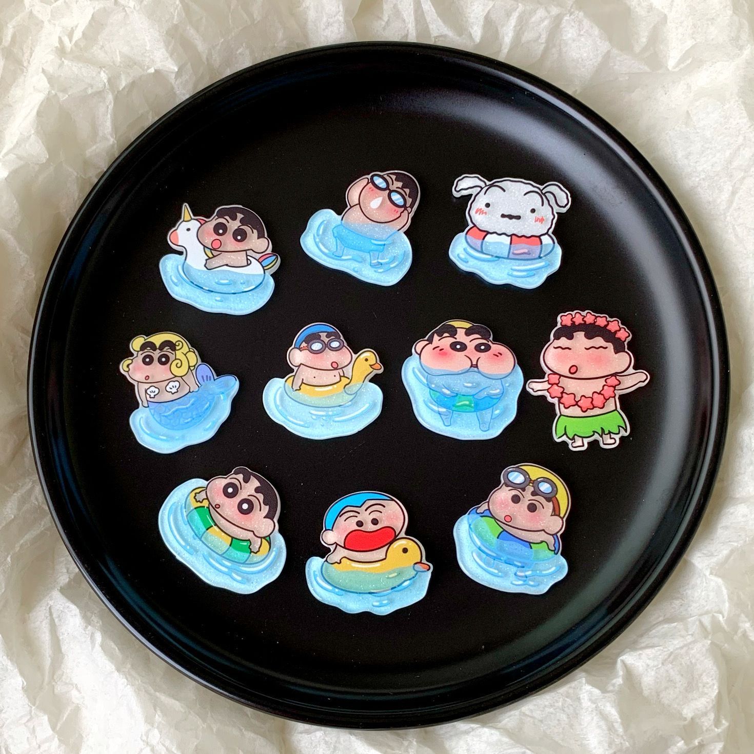 Crayon Shin-chan resin accesso - Resin Art Phone Case ulasan dan harga