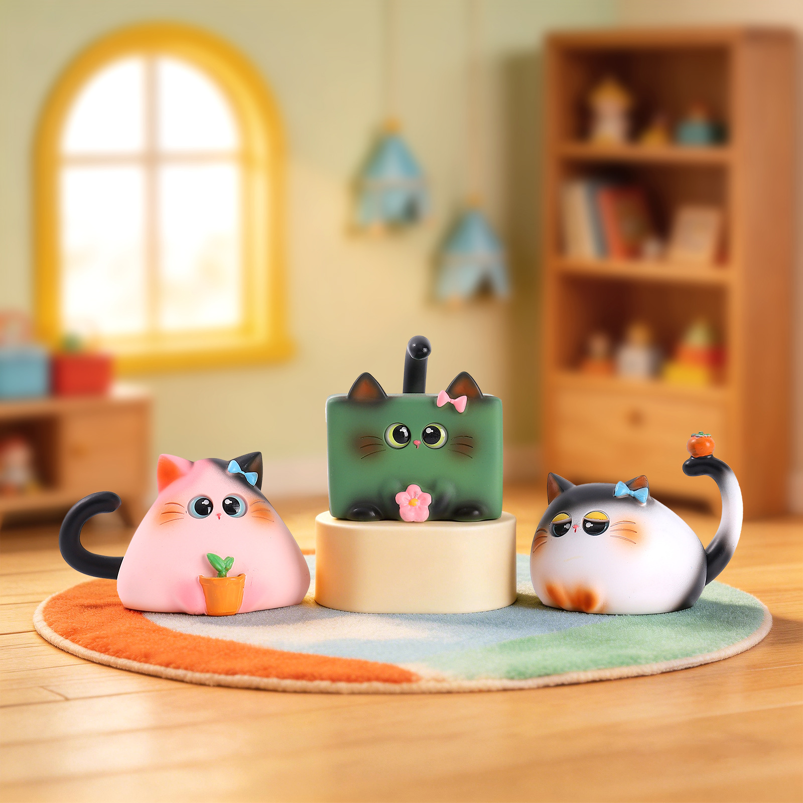Blind Box Cat Figurine Resin C - Resin Art Furniture ulasan dan harga