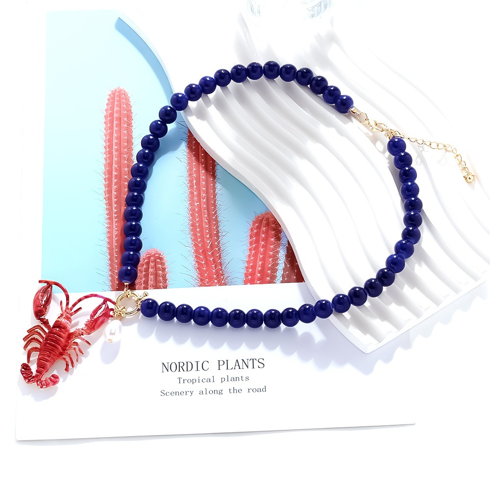 New Bohemian Lobster Bead Neck - Resin Art Beach Theme ulasan dan harga
