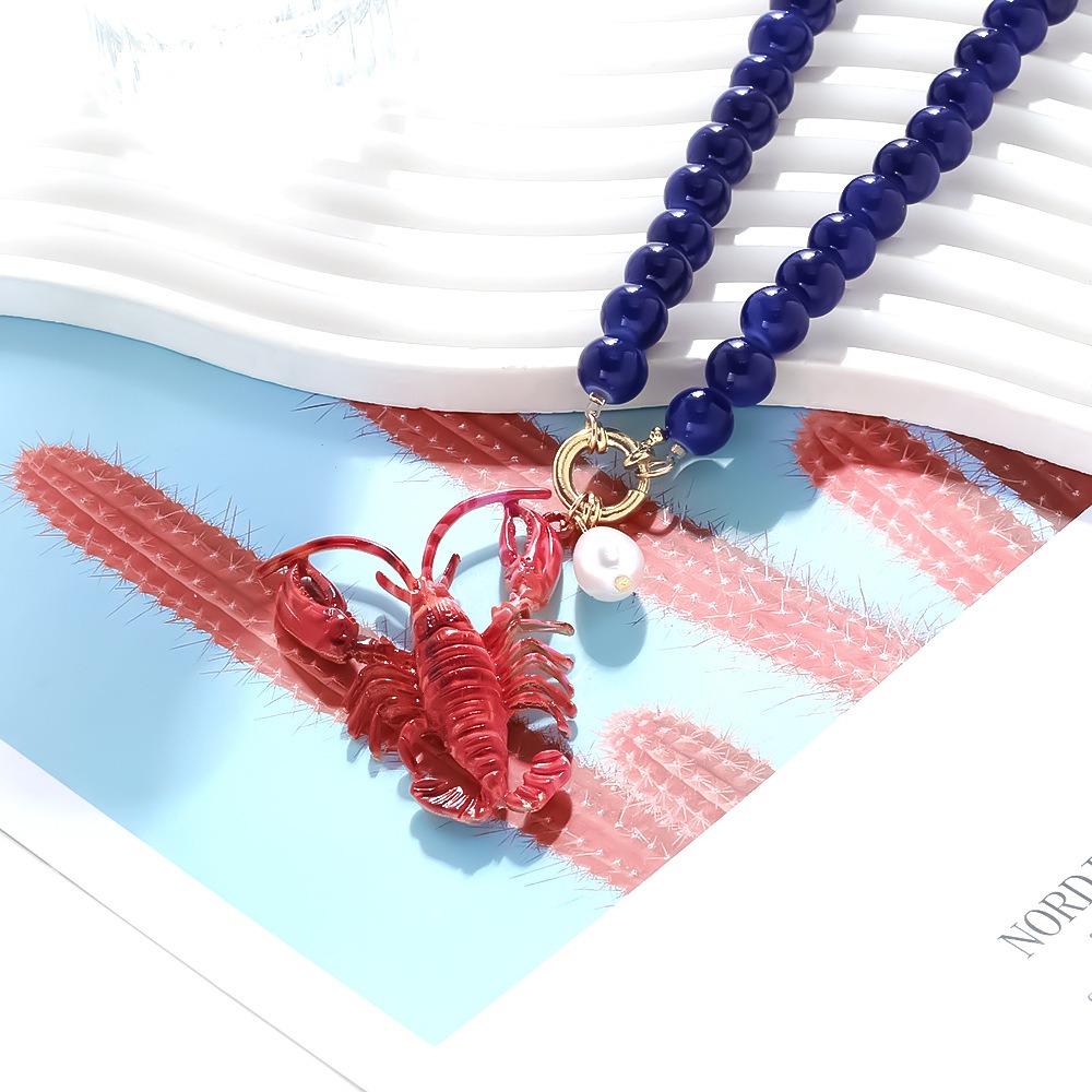 New Bohemian Lobster Bead Neck - Resin Art Beach Theme ulasan dan harga