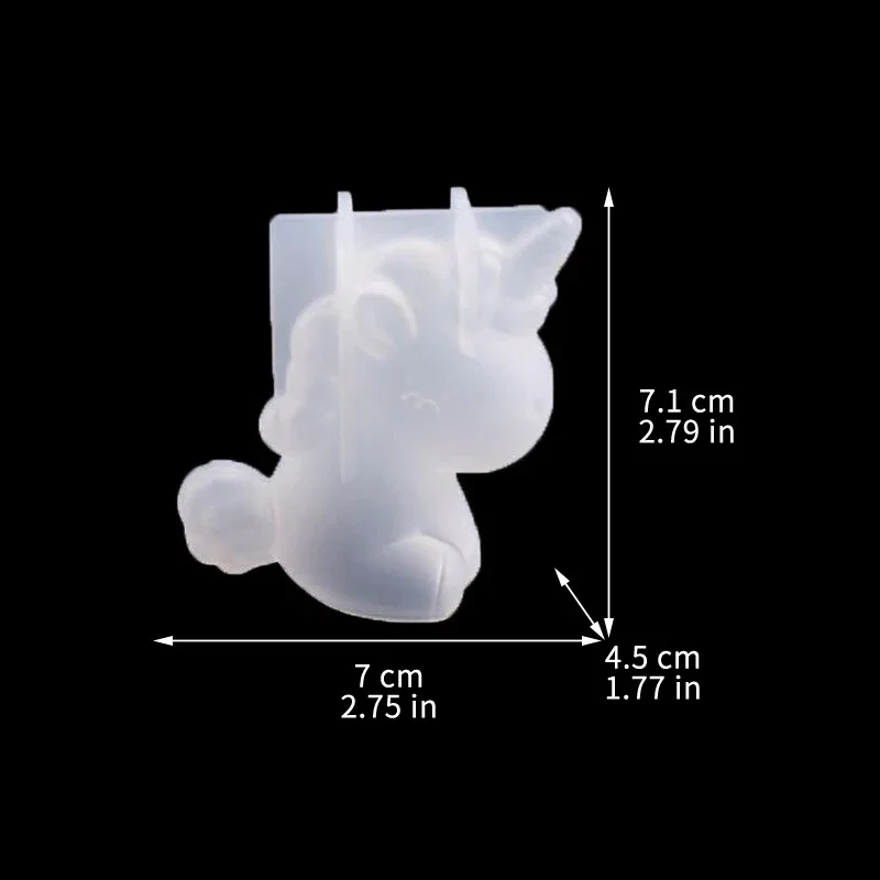 3D Geometric Silicone Unicorn  - Resin Art Clay ulasan dan harga