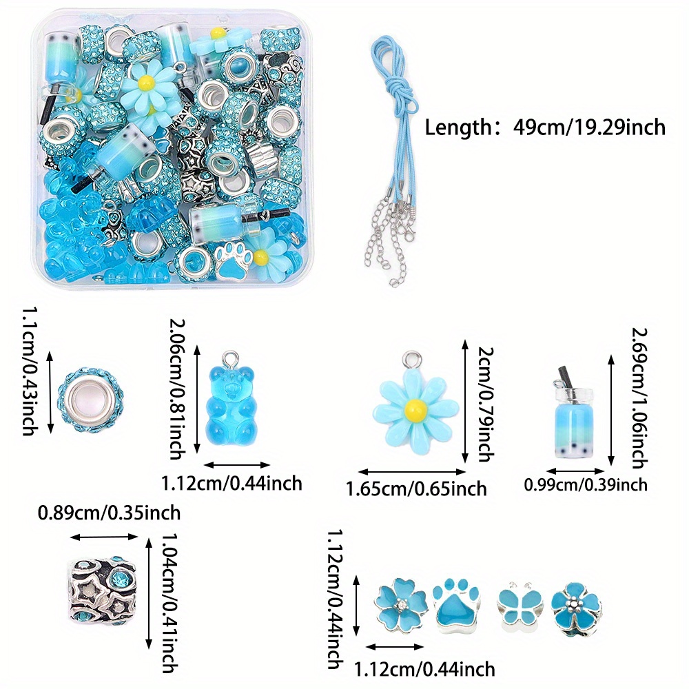 62pcs Mixed Color European Lar - Resin Art Beach Theme ulasan dan harga