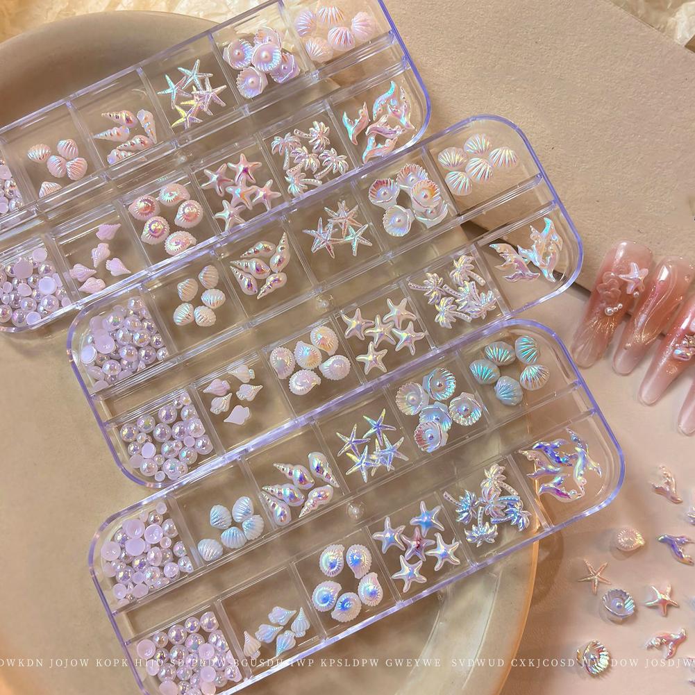 12 Grids/Box 3D Starfish And S - Resin Art Beach Theme ulasan dan harga