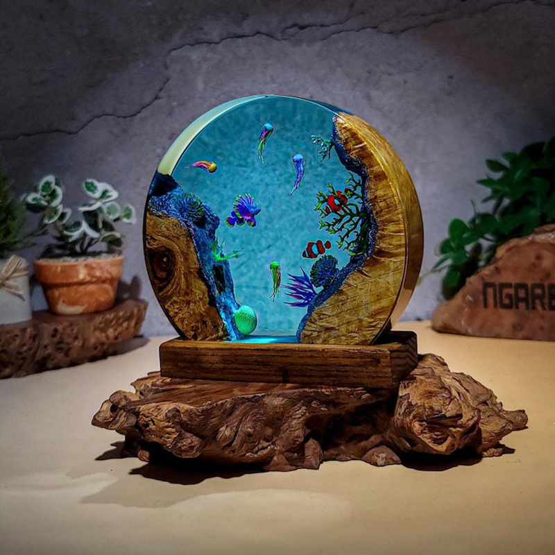 Ocean Aquarium Organism Resin  - Resin Art Table ulasan dan harga