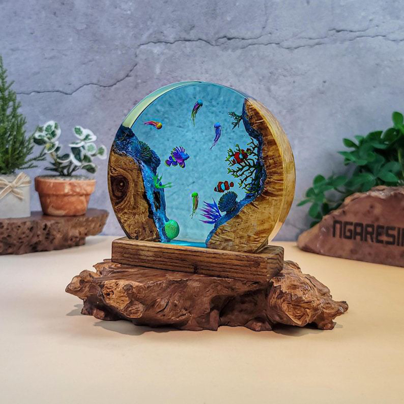 Ocean Aquarium Organism Resin  - Resin Art Table ulasan dan harga