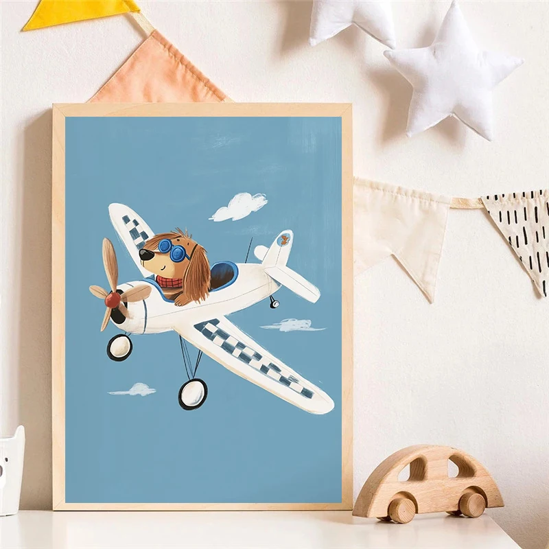 Dog Airplane Lion in Car Anima - Resin Art On Canvas ulasan dan harga