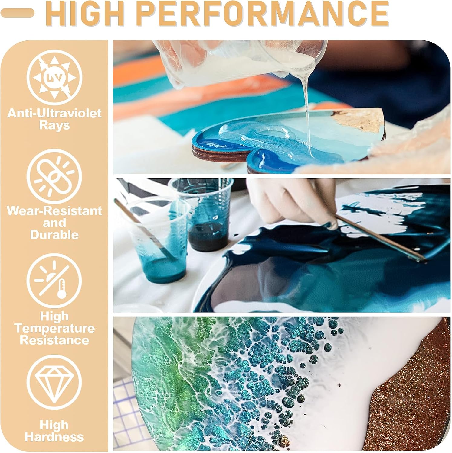 17.6oz/33.8oz AB Resin Epoxy G - Resin Art Glue ulasan dan harga