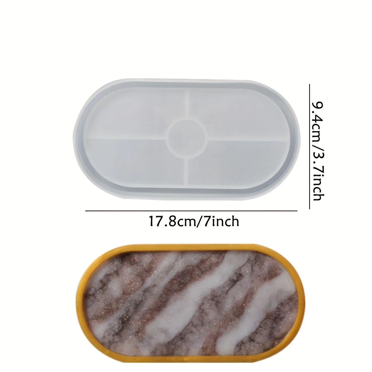 1pc Oval Coaster Epoxy Resin C - Resin Art Clay ulasan dan harga