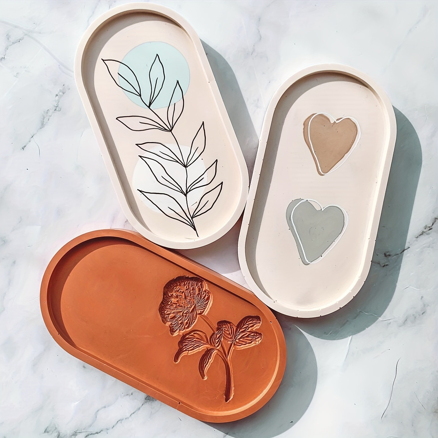 1pc Oval Coaster Epoxy Resin C - Resin Art Clay ulasan dan harga