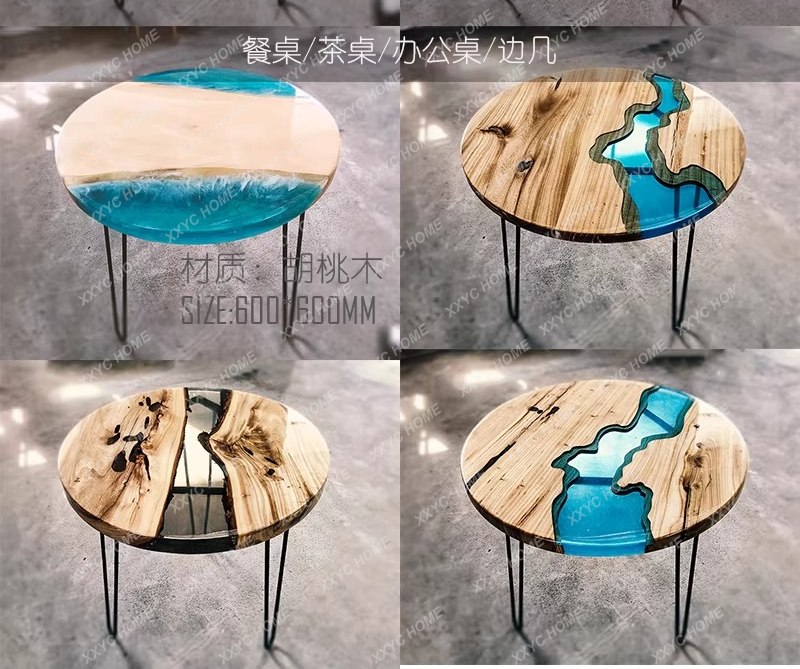 Creative art dining table epox - Resin Art Coffee Table ulasan dan harga