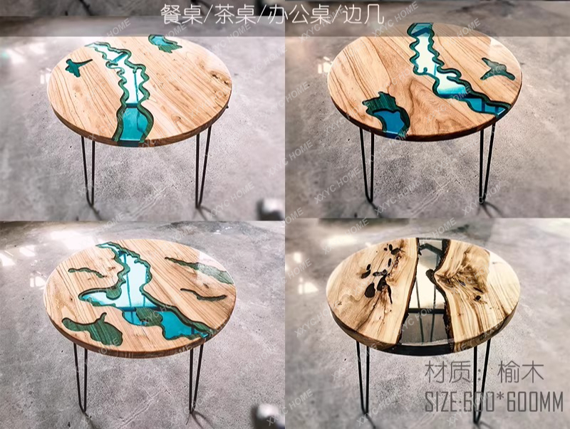 Creative art dining table epox - Resin Art Coffee Table ulasan dan harga